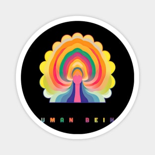 Human Being Pride Month Flower Magnet